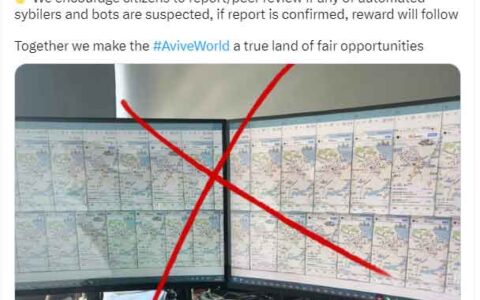 Avive World 举报刷号，项目方有奖！
