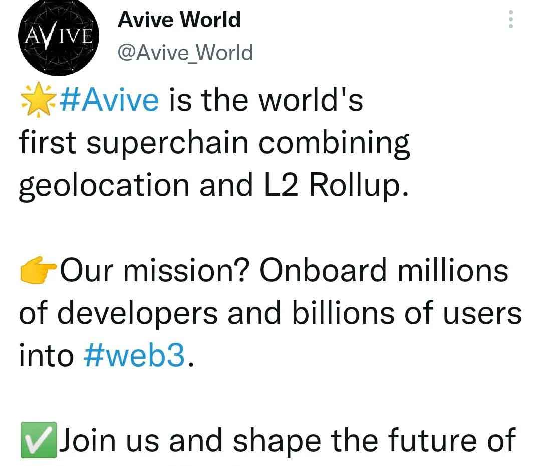 Avive推出短短不到3个月，基础设施建设阶段，朝愿景步步实现！！